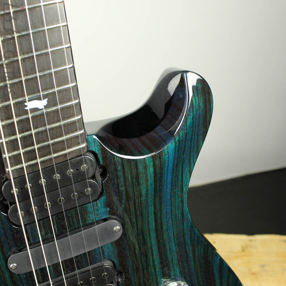 2018 PRS Paul Reed Smith Private Stock Custom 24 Multi Scale Zebrawood Dark Blue Glow Smoked Burst
