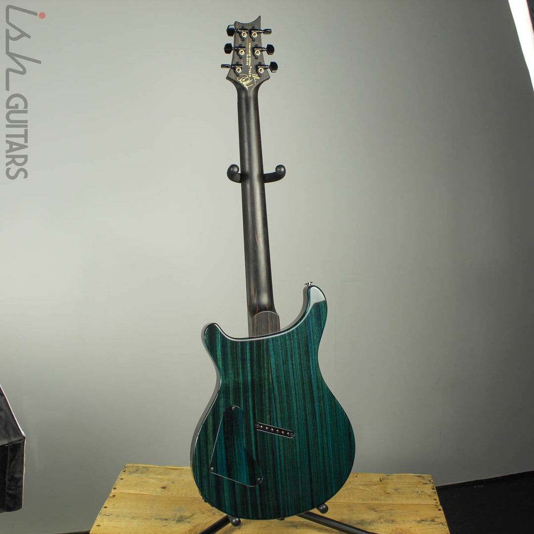 2018 PRS Paul Reed Smith Private Stock Custom 24 Multi Scale Zebrawood Dark Blue Glow Smoked Burst