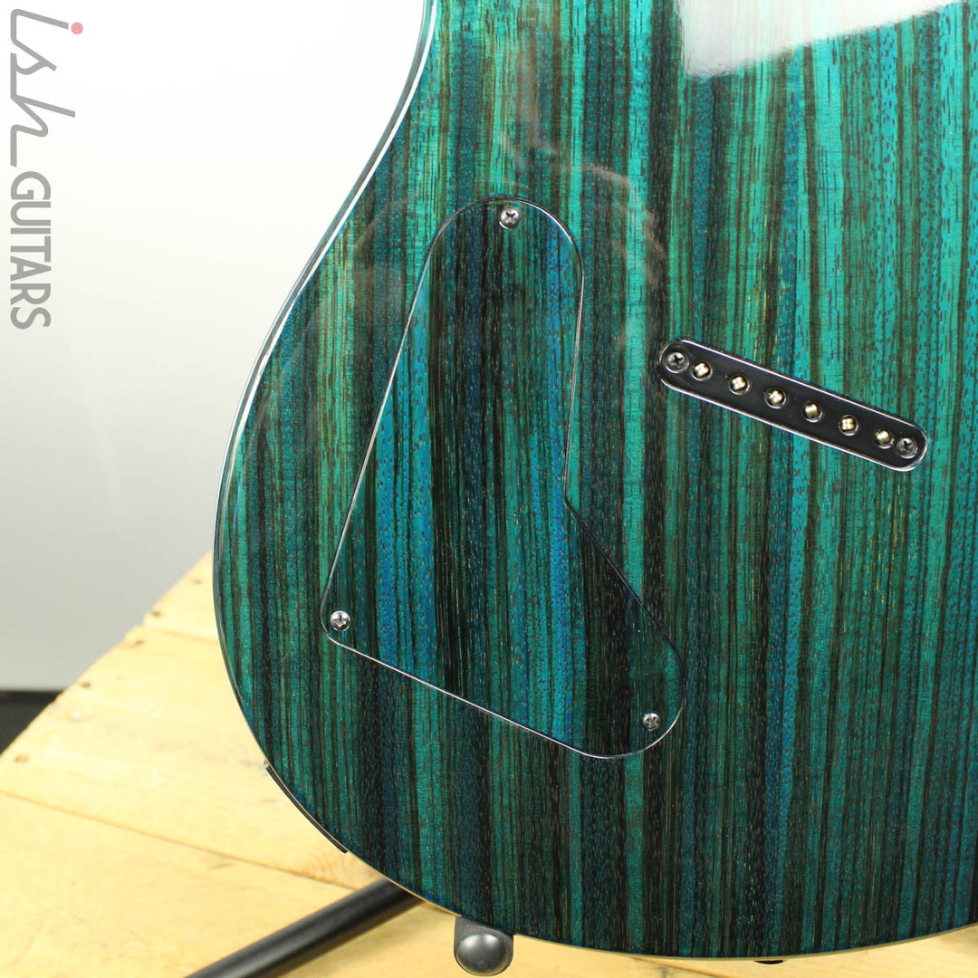 2018 PRS Paul Reed Smith Private Stock Custom 24 Multi Scale Zebrawood Dark Blue Glow Smoked Burst