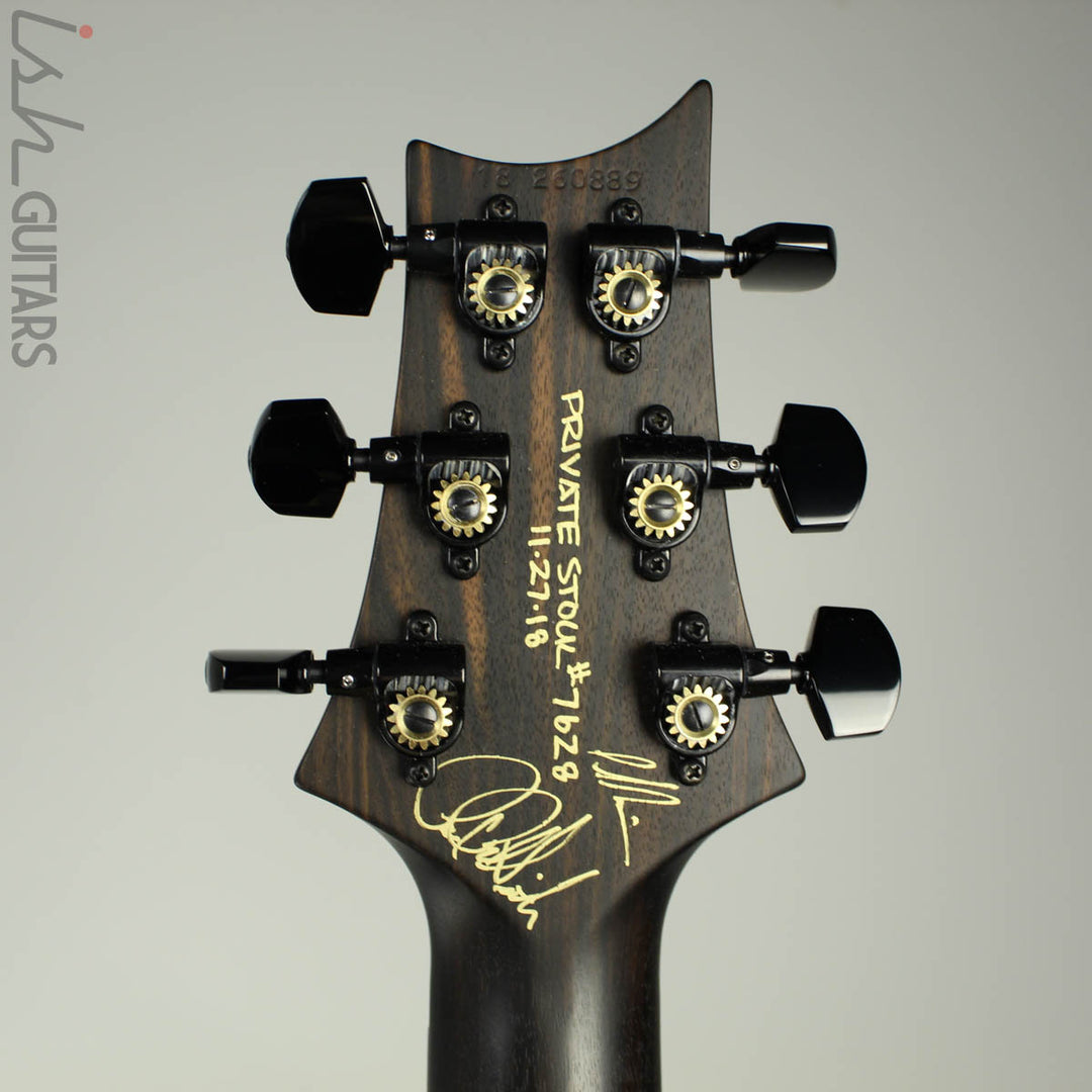 2018 PRS Paul Reed Smith Private Stock Custom 24 Multi Scale Zebrawood Dark Blue Glow Smoked Burst