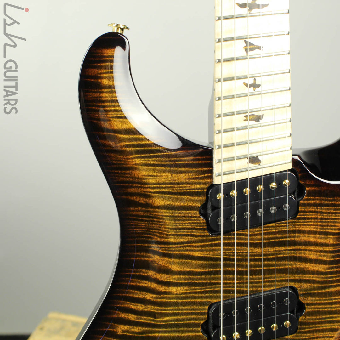 PRS Private Stock Multi Scale Custom 24 Tiger Eye Smoked Burst 1 Piece Maple Body