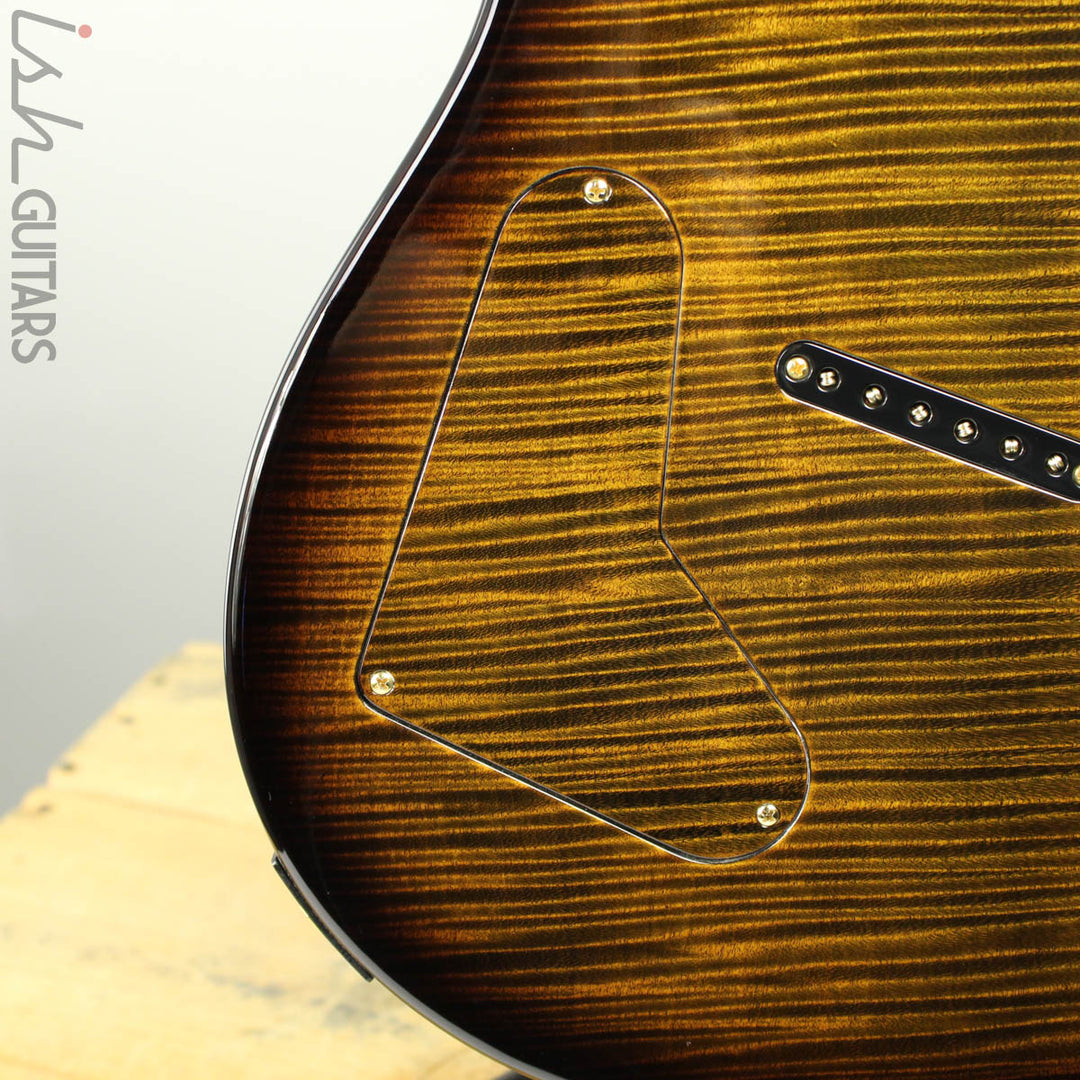 PRS Private Stock Multi Scale Custom 24 Tiger Eye Smoked Burst 1 Piece Maple Body