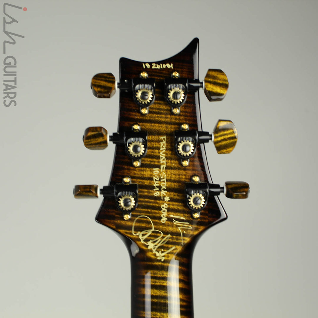 PRS Private Stock Multi Scale Custom 24 Tiger Eye Smoked Burst 1 Piece Maple Body