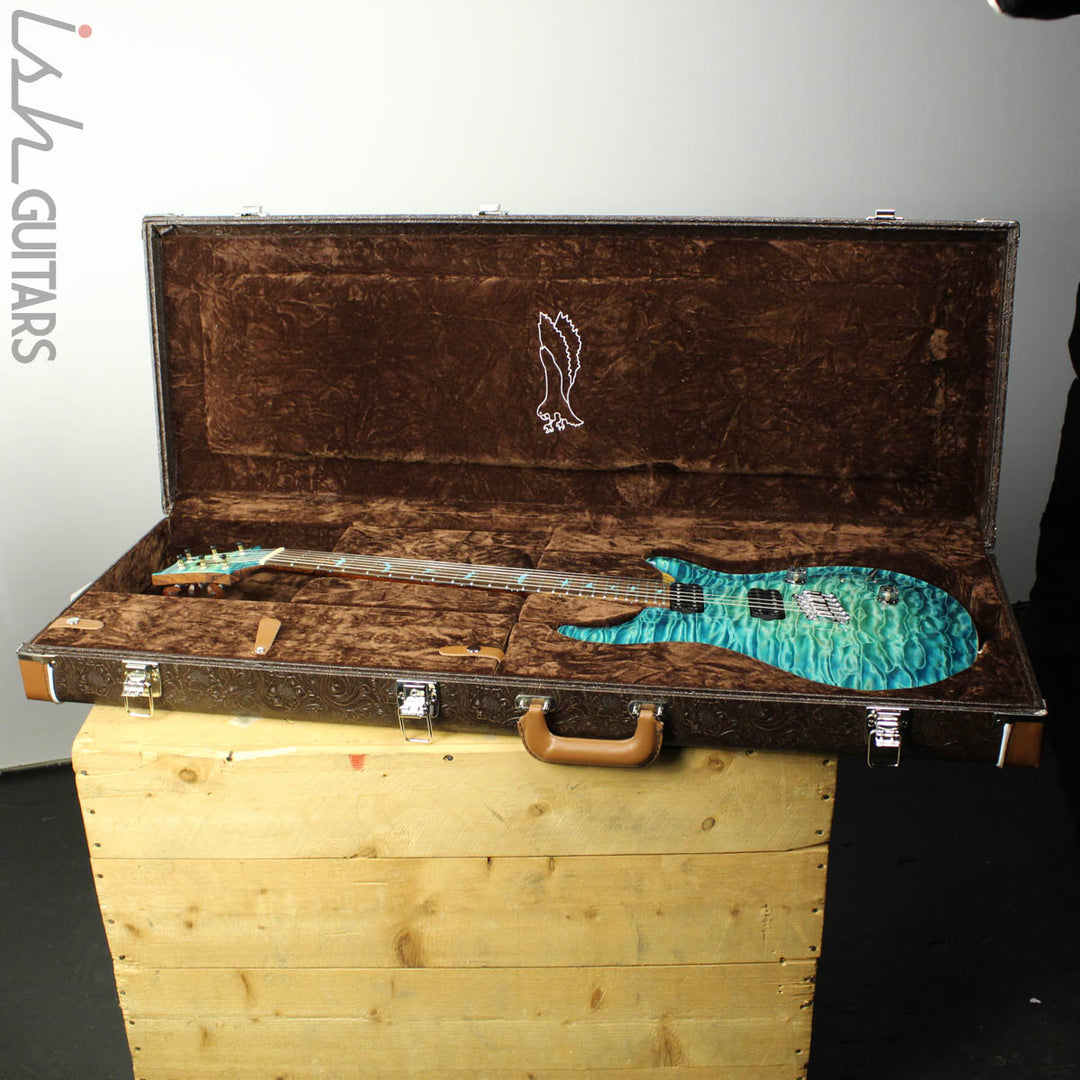 PRS Paul Reed Smith Private Stock Custom 24 Multi-Scale Quilted Maple Double Faded Aquamarine Glow