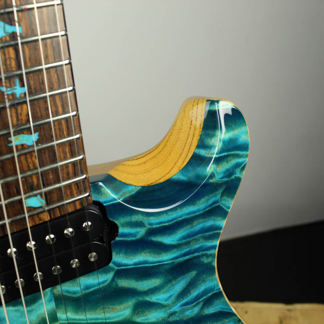 PRS Paul Reed Smith Private Stock Custom 24 Multi-Scale Quilted Maple Double Faded Aquamarine Glow