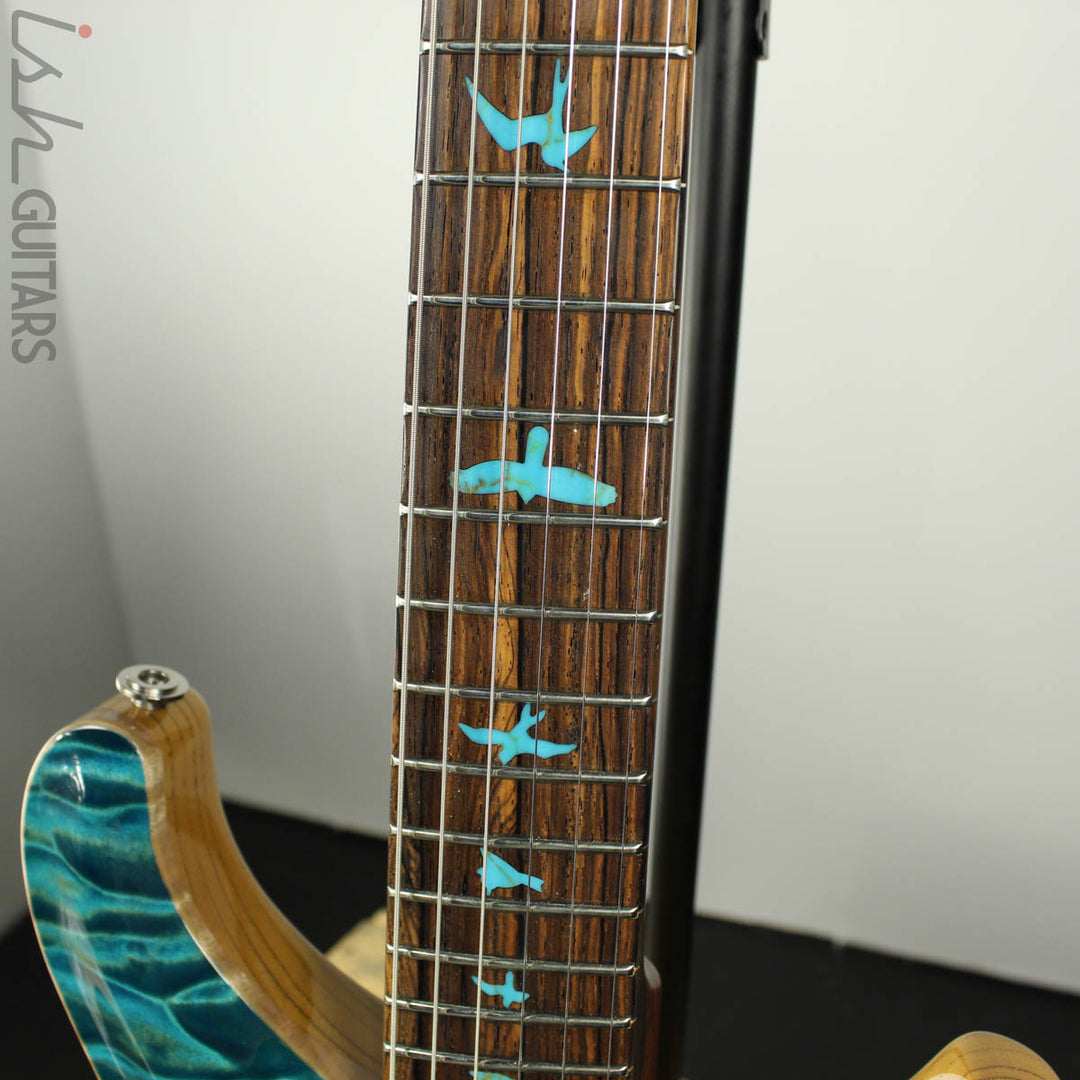 PRS Paul Reed Smith Private Stock Custom 24 Multi-Scale Quilted Maple Double Faded Aquamarine Glow