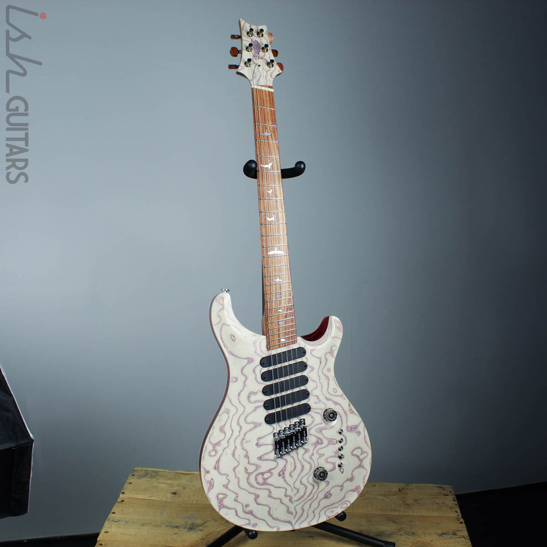 PRS Paul Reed Smith Private Stock Custom 24 Multi-Scale Figured Swamp Ash White Wash Red Grainfiller