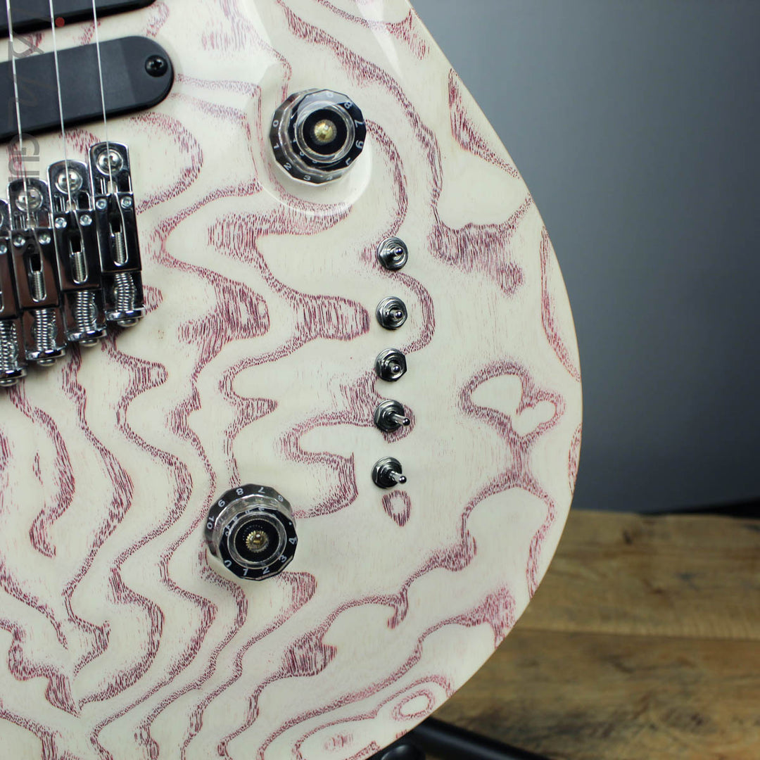 PRS Paul Reed Smith Private Stock Custom 24 Multi-Scale Figured Swamp Ash White Wash Red Grainfiller