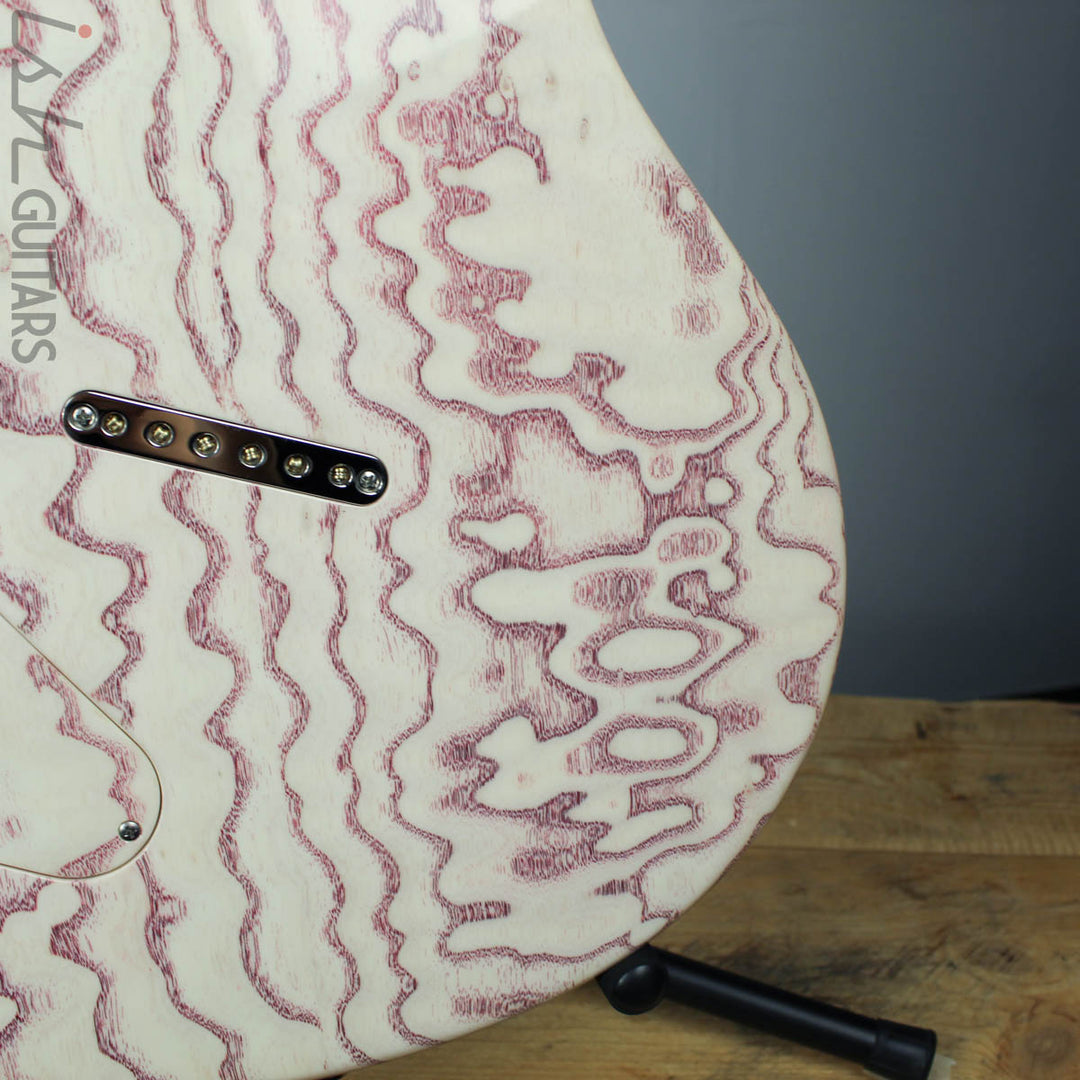 PRS Paul Reed Smith Private Stock Custom 24 Multi-Scale Figured Swamp Ash White Wash Red Grainfiller