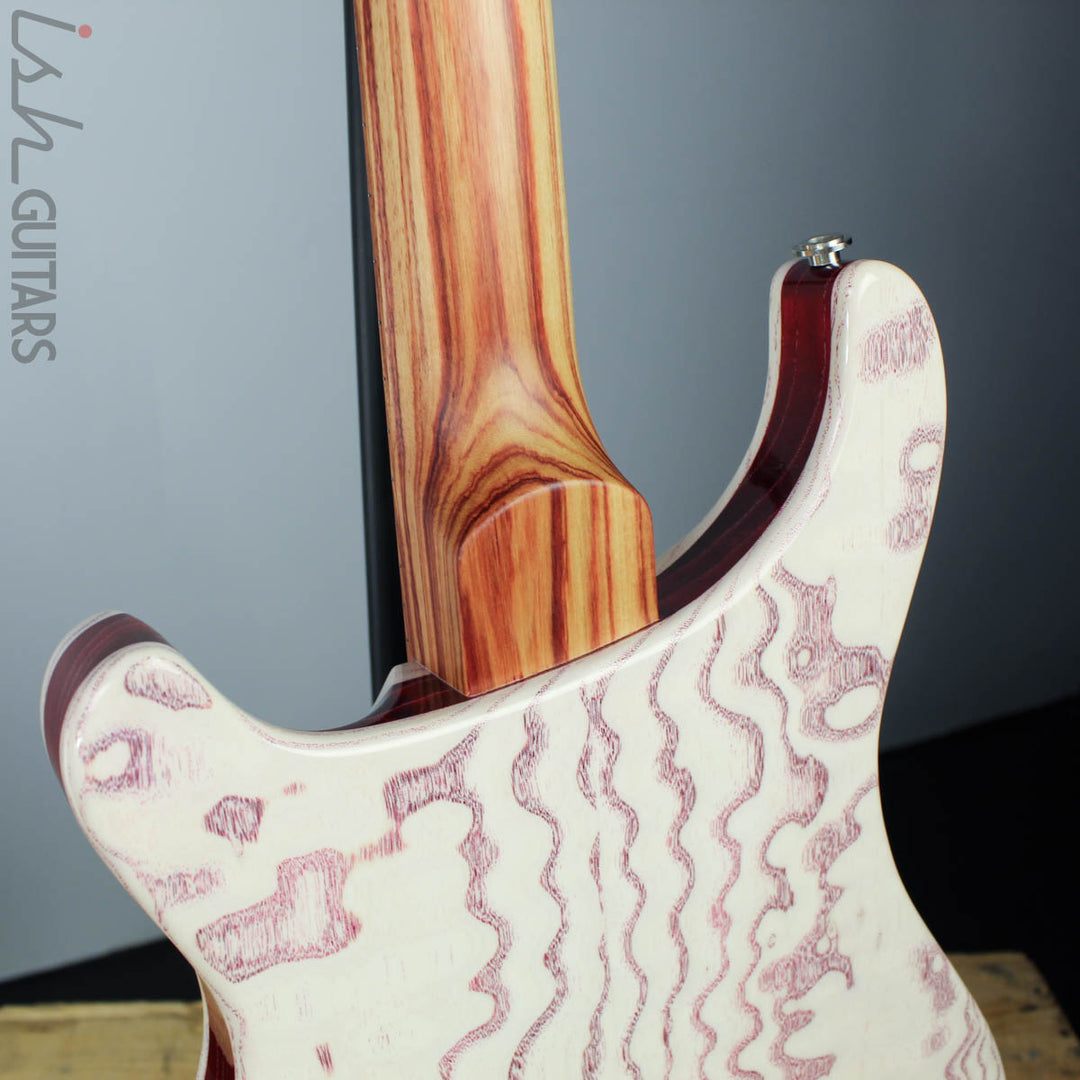 PRS Paul Reed Smith Private Stock Custom 24 Multi-Scale Figured Swamp Ash White Wash Red Grainfiller