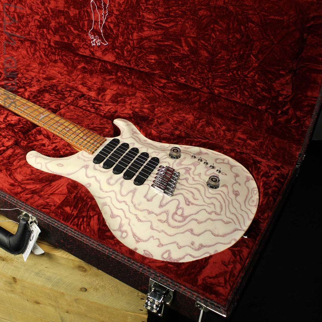 PRS Paul Reed Smith Private Stock Custom 24 Multi-Scale Figured Swamp Ash White Wash Red Grainfiller