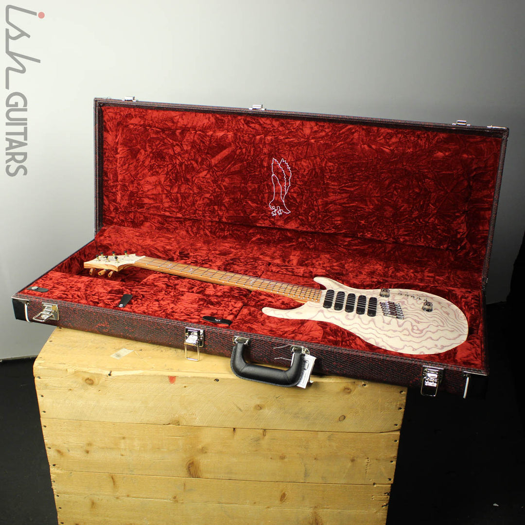 PRS Paul Reed Smith Private Stock Custom 24 Multi-Scale Figured Swamp Ash White Wash Red Grainfiller