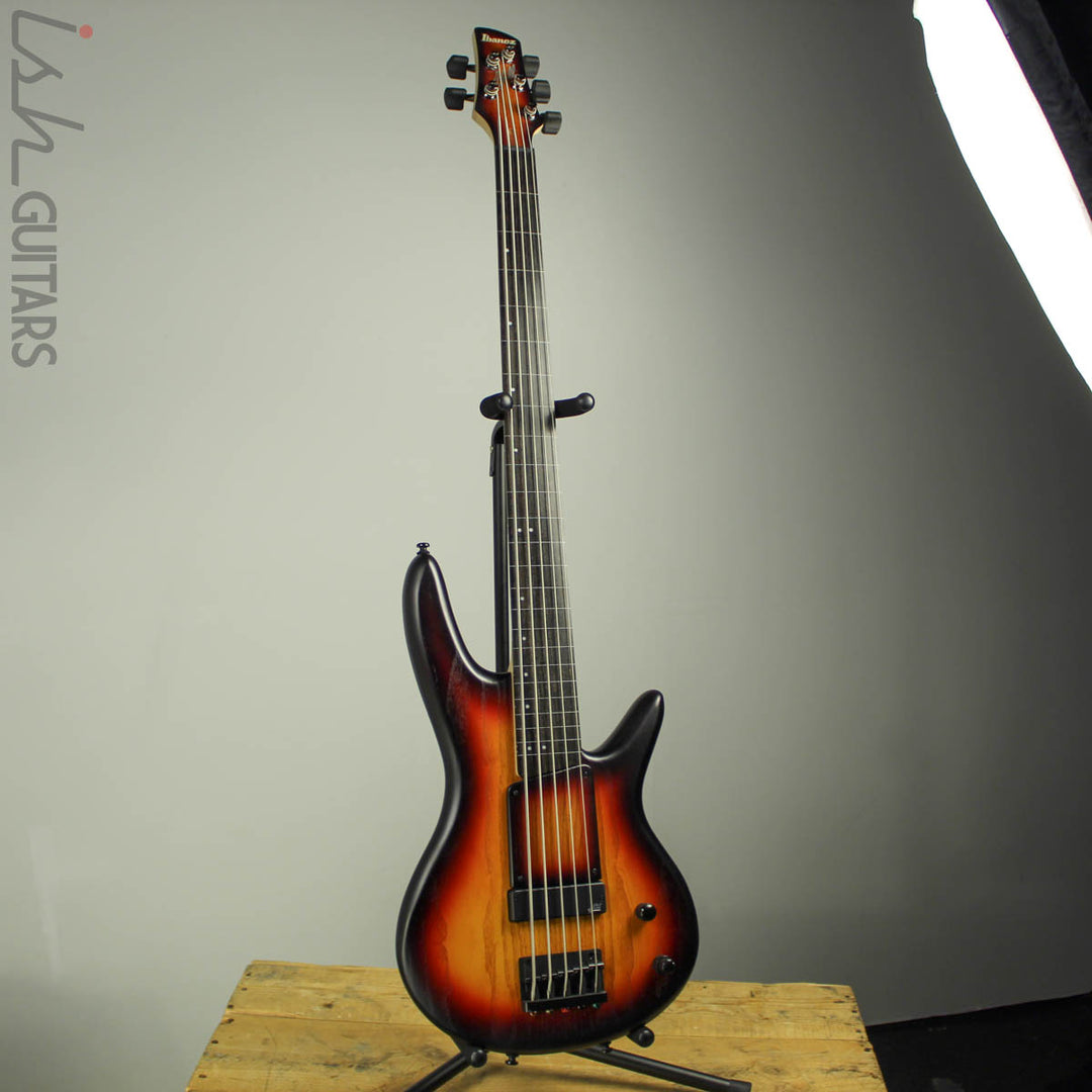 Ibanez Limited Edition Gary Willis GWB20TH 20th Anniversary 5 String Tequila Sunrise Flat