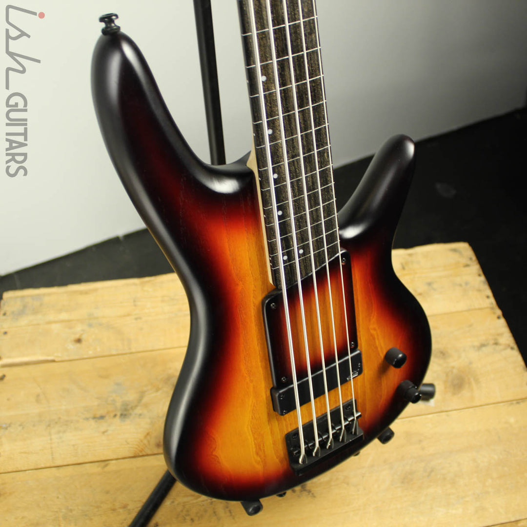 Ibanez Limited Edition Gary Willis GWB20TH 20th Anniversary 5 String Tequila Sunrise Flat
