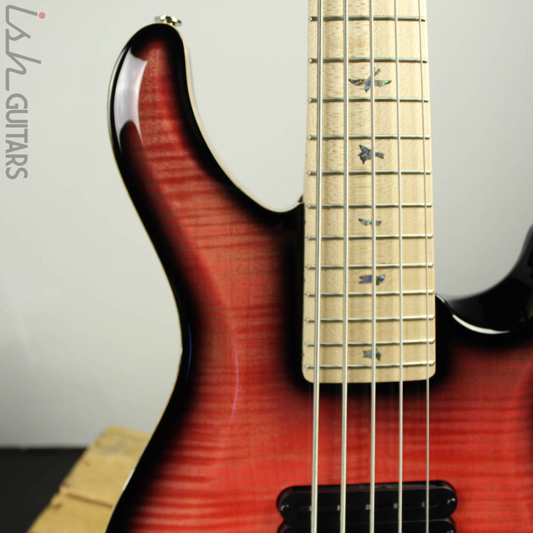 2019 PRS Gary Grainger 5-String Bass Salmon Smokeburst Maple Fretboard