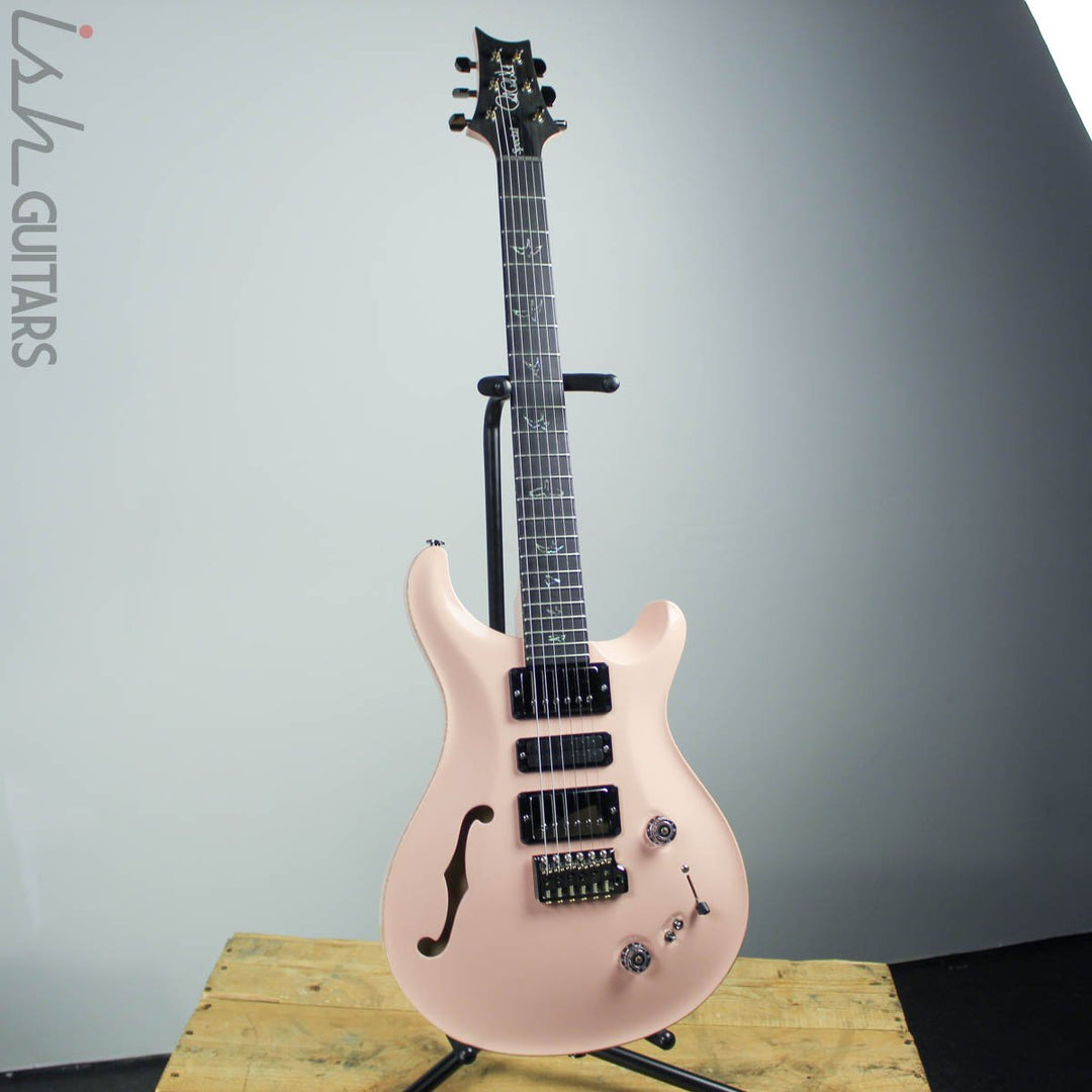 B-Stock 2019 PRS Wood Library Special 22 Semi-Hollow Opaque Grandma Hannon Pink