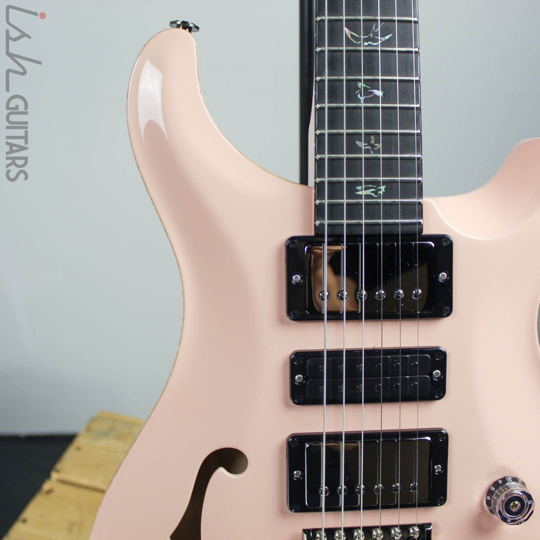 B-Stock 2019 PRS Wood Library Special 22 Semi-Hollow Opaque Grandma Hannon Pink