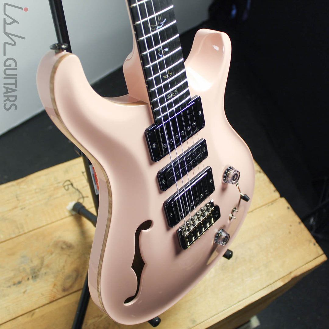 B-Stock 2019 PRS Wood Library Special 22 Semi-Hollow Opaque Grandma Hannon Pink