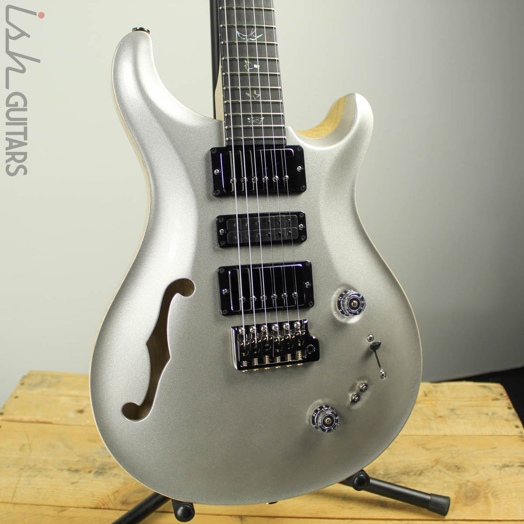 2019 PRS Wood Library Special 22 Semi-Hollow Opaque Platinum