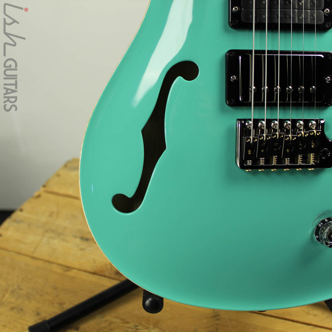 2019 PRS Wood Library Special 22 Semi-Hollow Opaque Seafoam Green