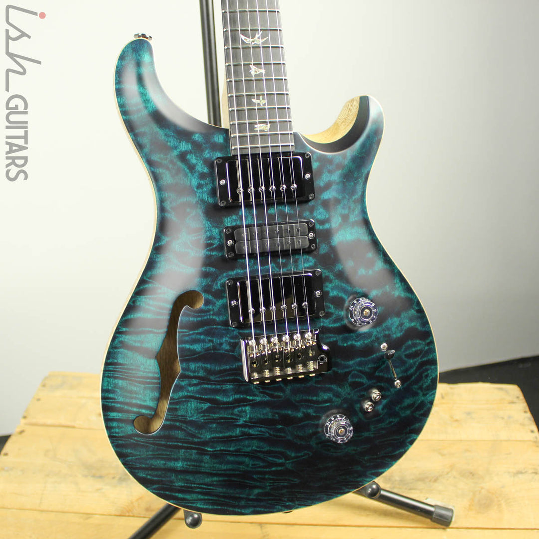 2019 PRS Wood Library Special 22 Semi-Hollow Blue Green Satin 10 Top 1 Piece Quilt