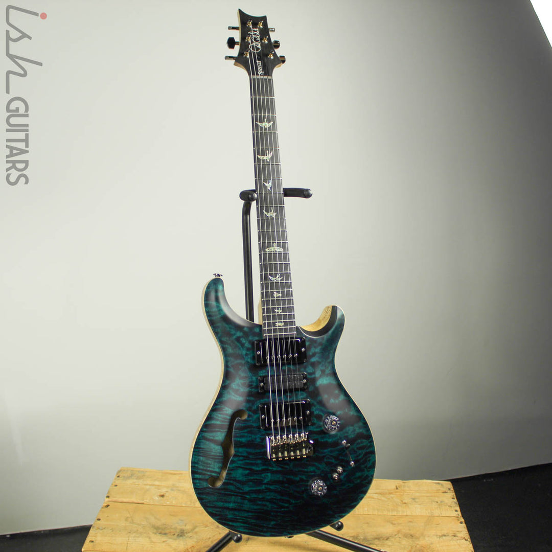 2019 PRS Wood Library Special 22 Semi-Hollow Blue Green Satin 10 Top 1 Piece Quilt