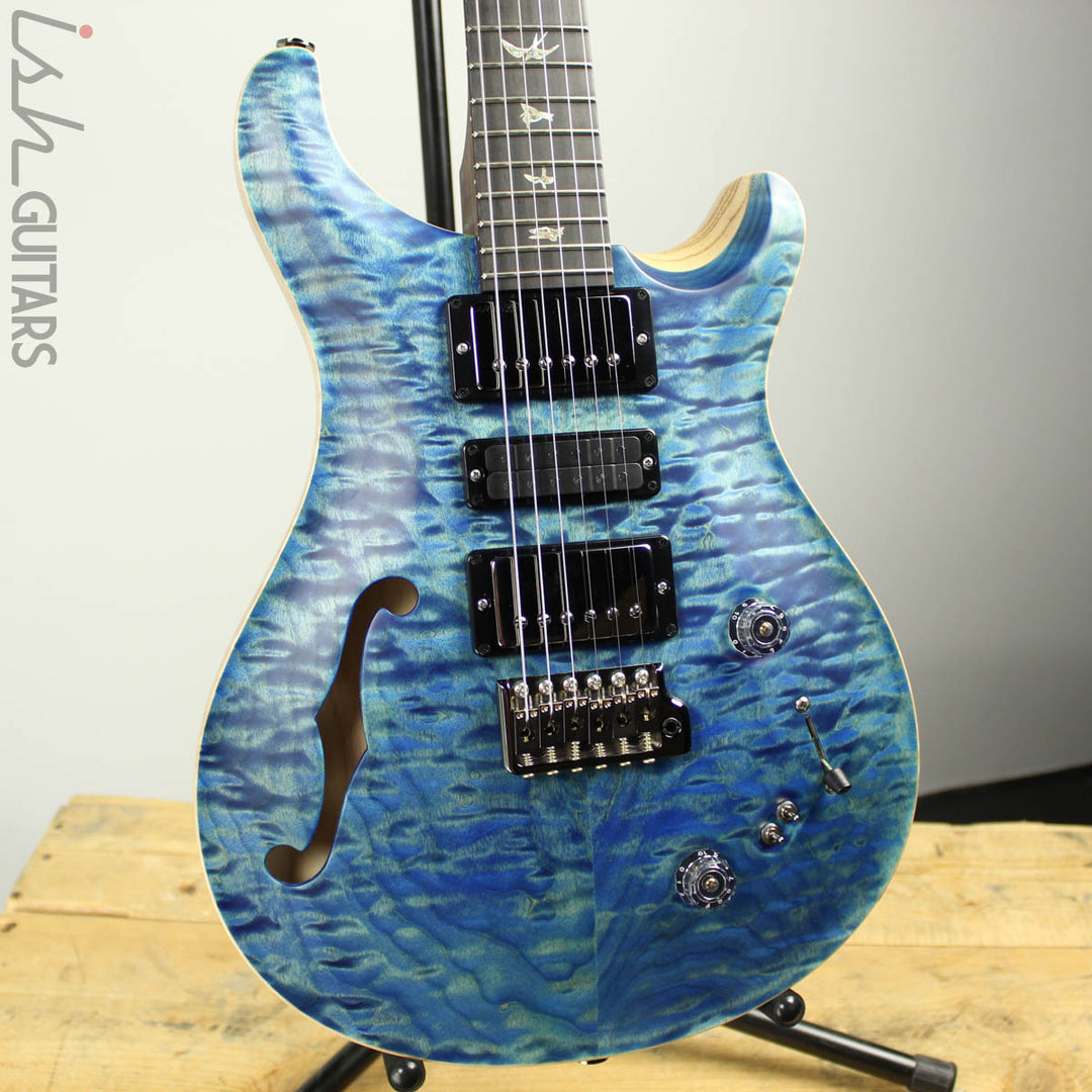 2019 Paul Reed Smith PRS Wood Library Special 22 Semi-Hollow 10 Top Aquableux Satin