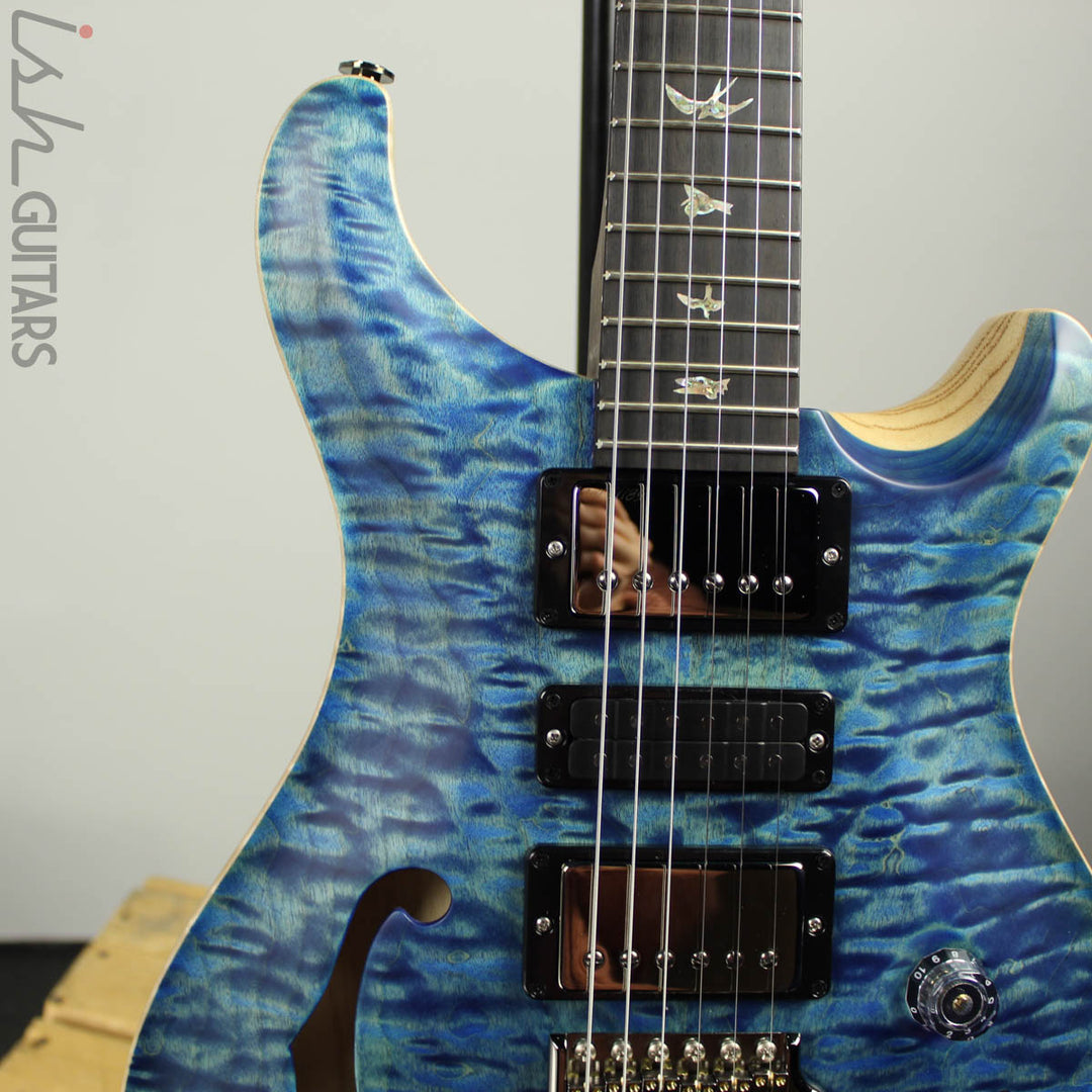 2019 Paul Reed Smith PRS Wood Library Special 22 Semi-Hollow 10 Top Aquableux Satin