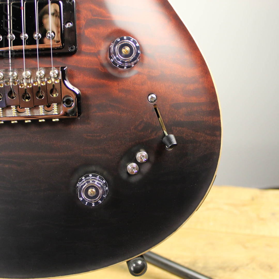 2019 Paul Reed Smith PRS Wood Library Special 22 Semi-Hollow 10 Top Red Black Fade 1 Piece Quilt