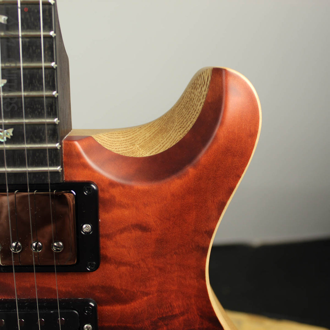 2019 Paul Reed Smith PRS Wood Library Special 22 Semi-Hollow 10 Top Red Black Fade 1 Piece Quilt