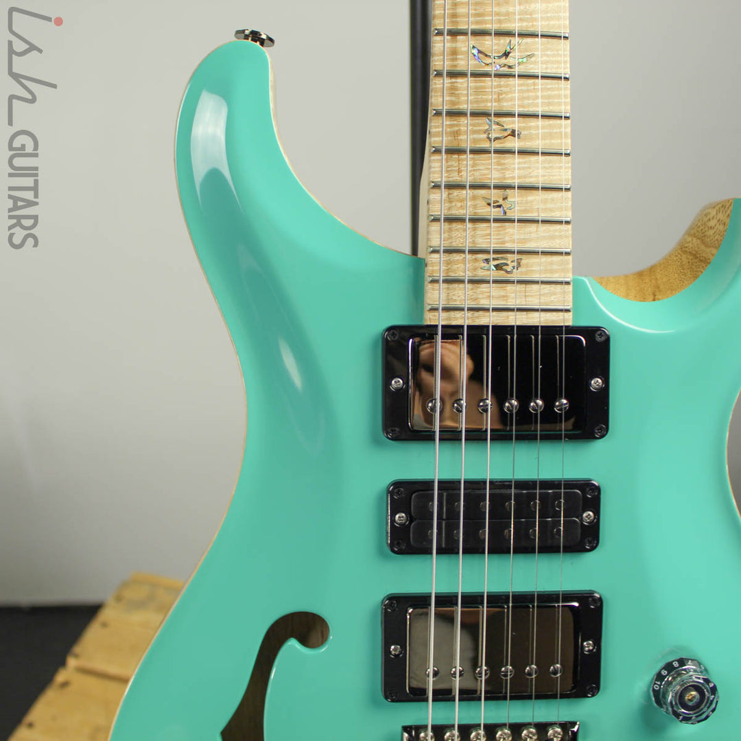 PRS Wood Library Special 22 Semi-Hollow Opaque Seafoam Green
