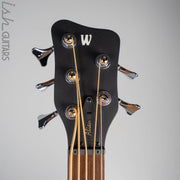 2020 Warwick Alien 5 String Acoustic Bass Guitar Natural Transparent Satin