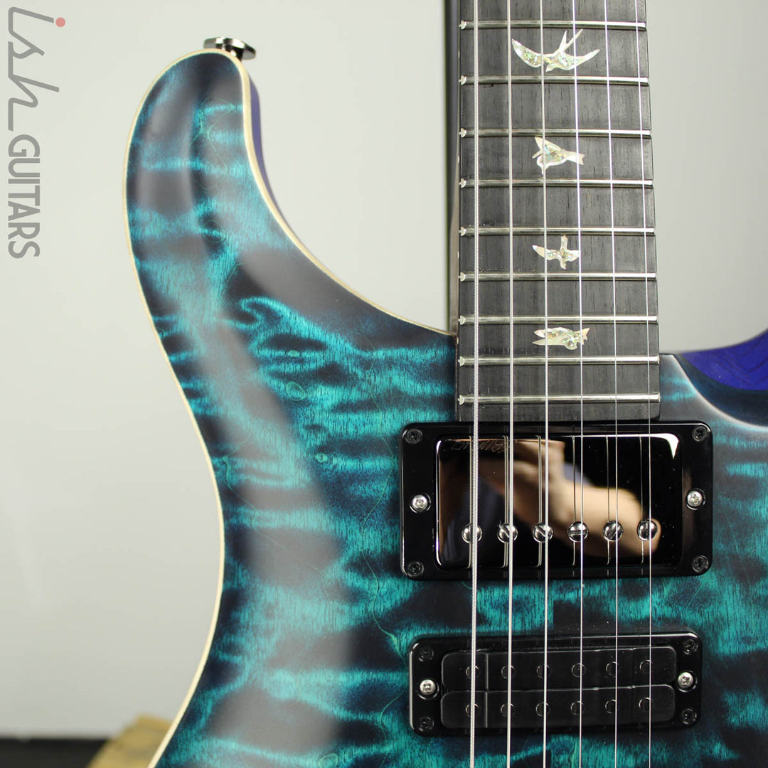 2020 Paul Reed Smith PRS Wood Library Special 22 Semi-Hollow Blue Green Satin Ash Rosewood Neck