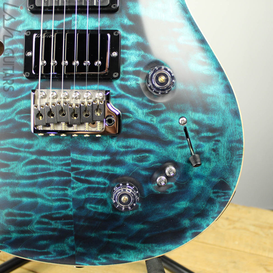 2020 Paul Reed Smith PRS Wood Library Special 22 Semi-Hollow Blue Green Satin Ash Rosewood Neck