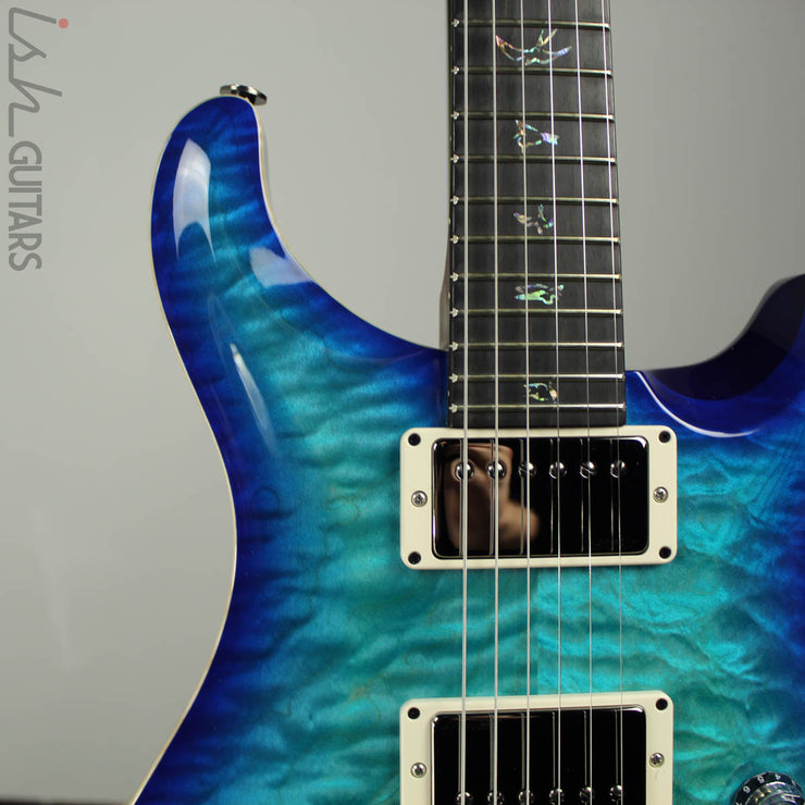 PRS Paul Reed Smith Custom 24 Wood Library Quilt Rosewood Neck Makena Blue