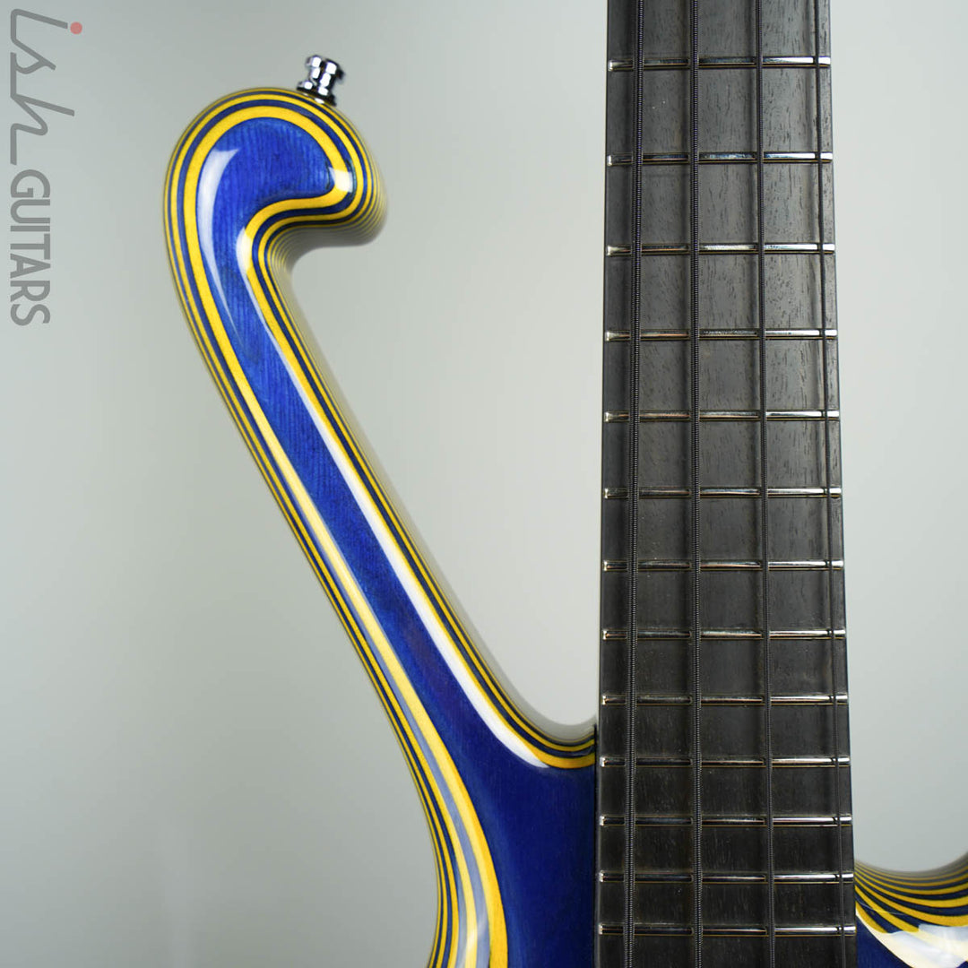 Ritter Raptor 4 String Bass Guitar Blue Yellow High Density Ply