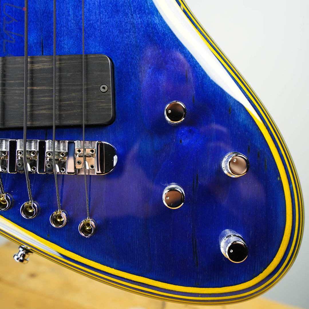 Ritter Raptor 4 String Bass Guitar Blue Yellow High Density Ply