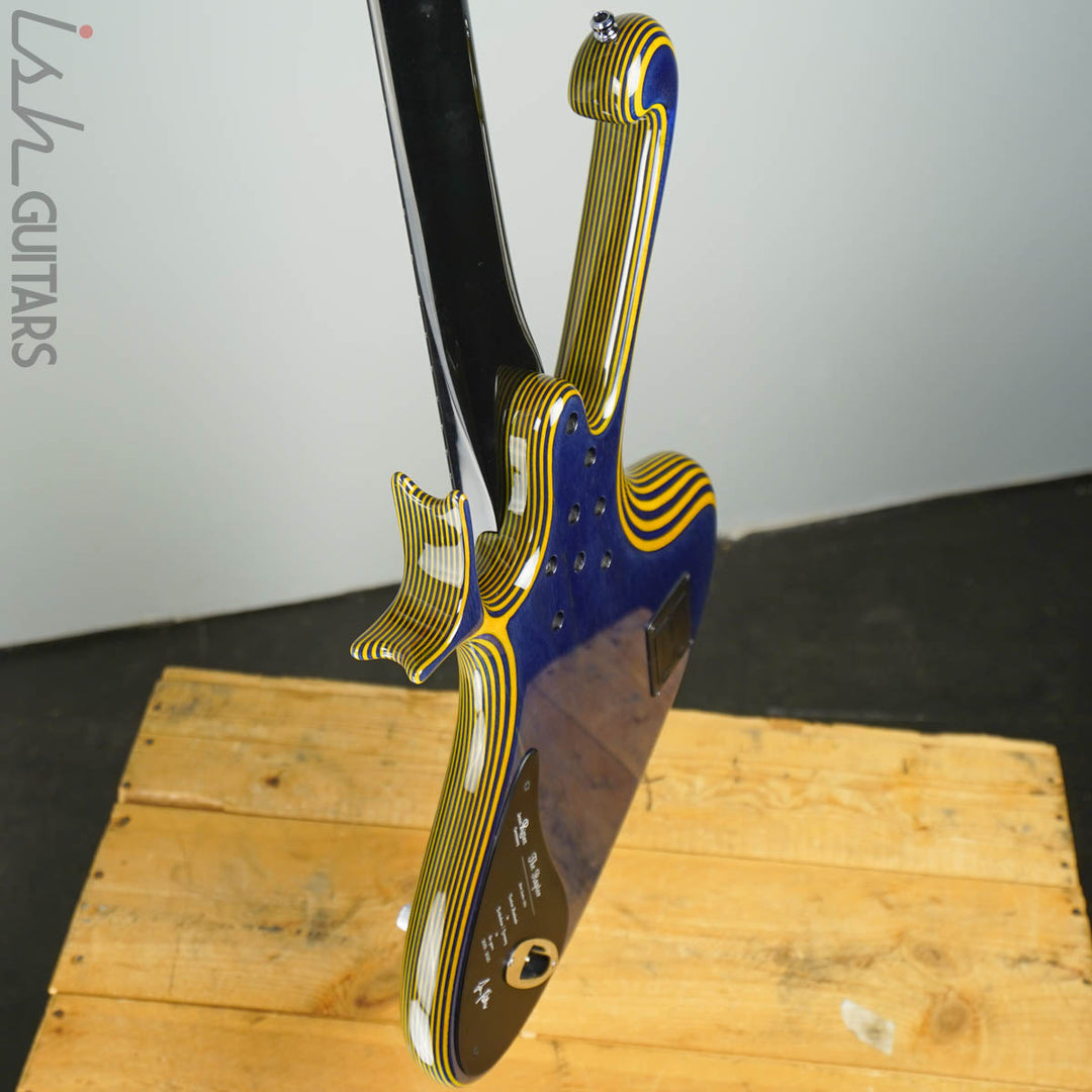 Ritter Raptor 4 String Bass Guitar Blue Yellow High Density Ply