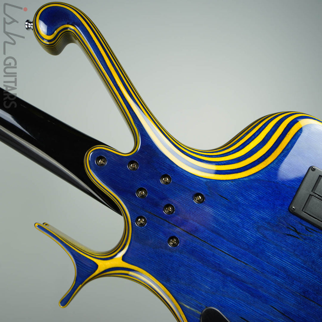 Ritter Raptor 4 String Bass Guitar Blue Yellow High Density Ply