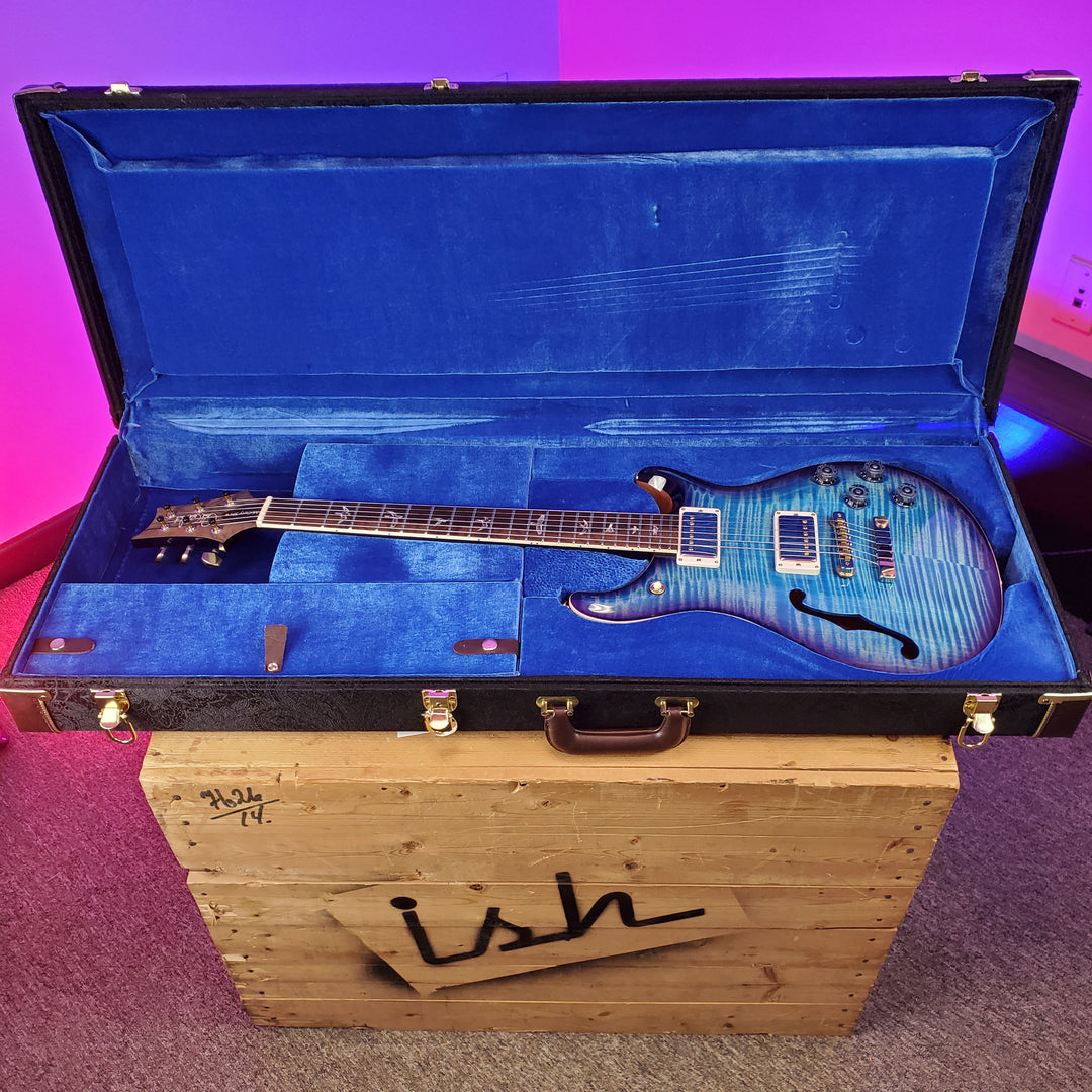 2018 PRS Wood Library McCarty 594 Semi Hollow 10 Top Aquableux Purpleburst