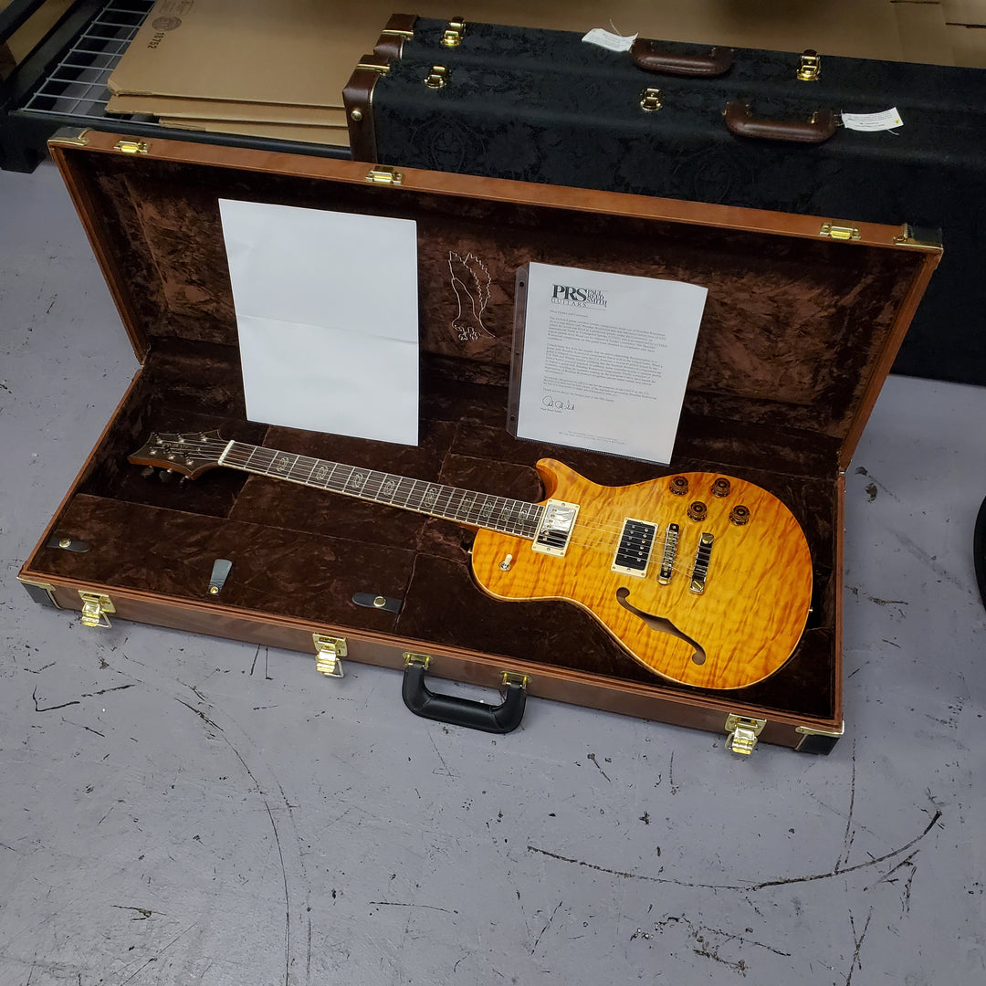 PRS Singlecut McCarty 594 Semi-Hollow Private Stock Satin Citrine Glow
