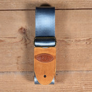 Ish Logo Silver Seatbelt Guitar Strap