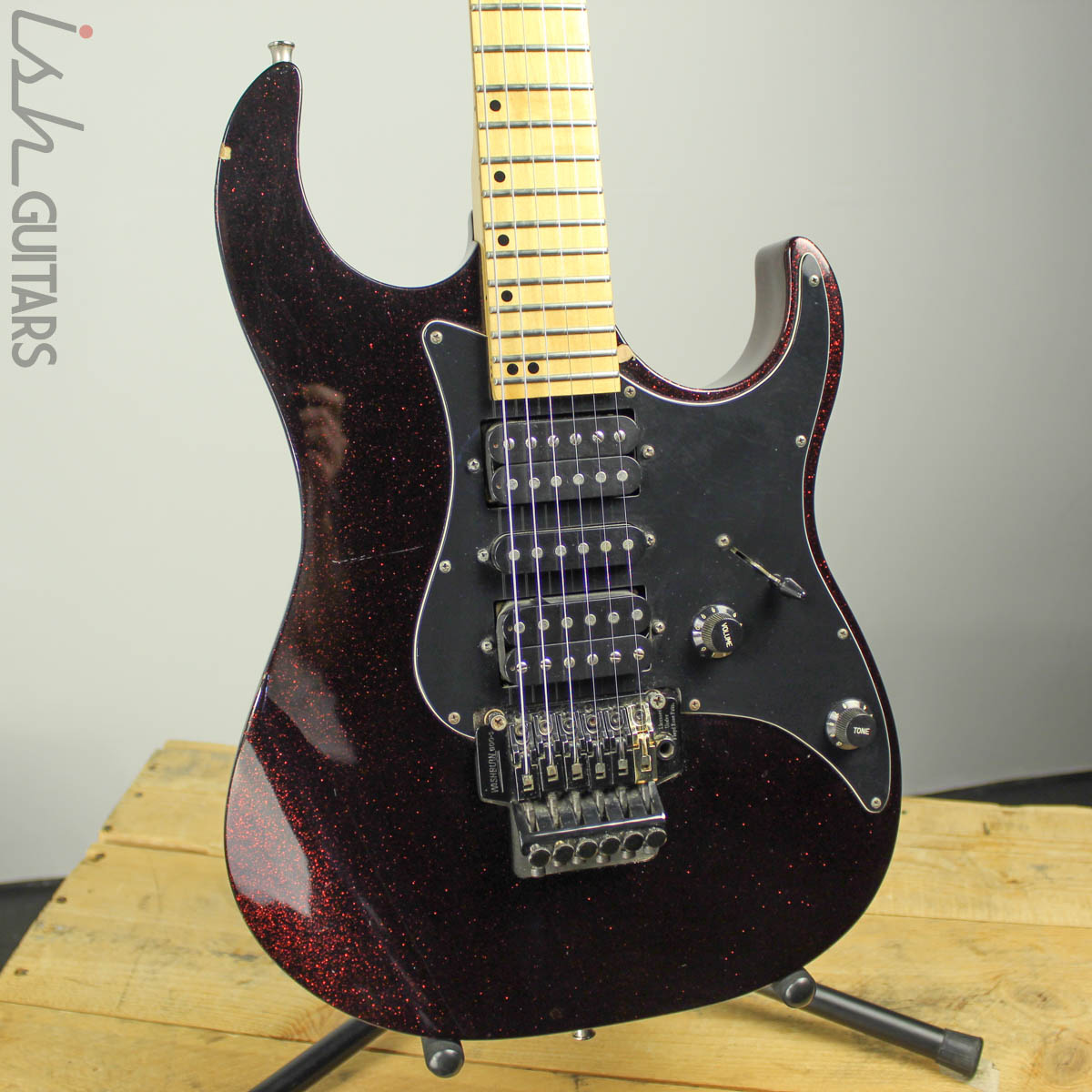 1990s Washburn MG-44 Black Cherry Sparkle – Ish Guitars