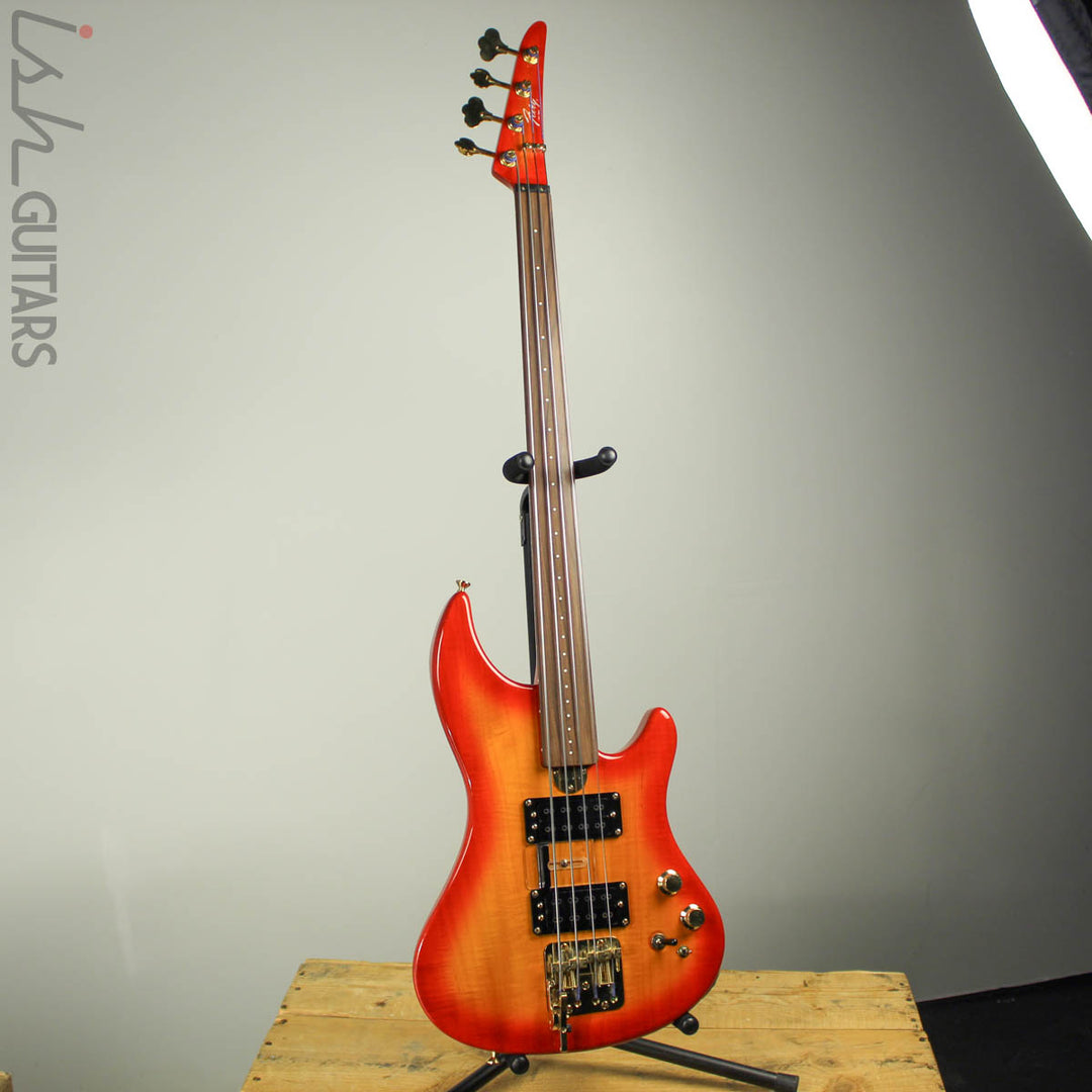 2000’s Fury Tornado Fretless Signed Cherry Sunburst