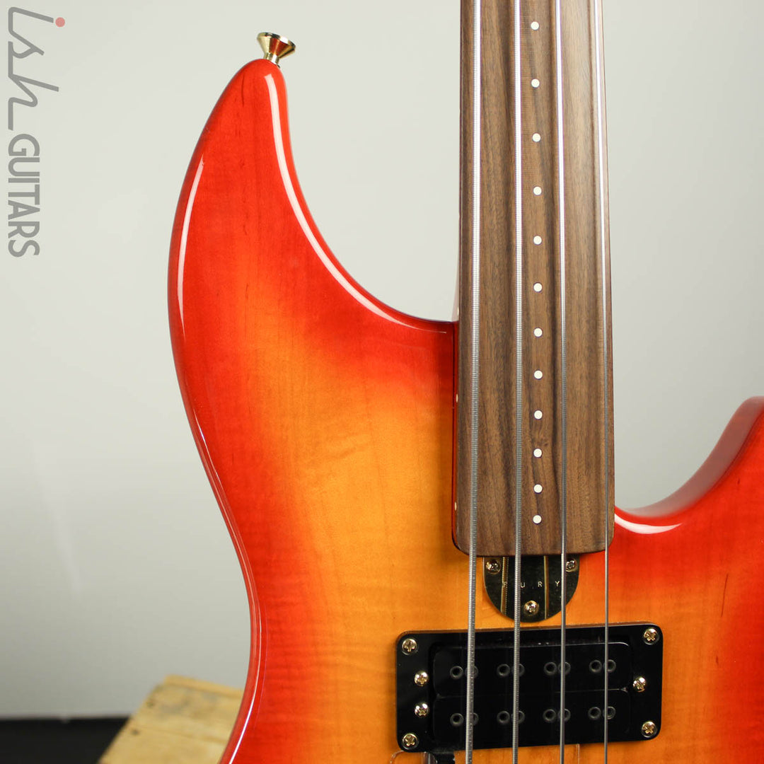 2000’s Fury Tornado Fretless Signed Cherry Sunburst