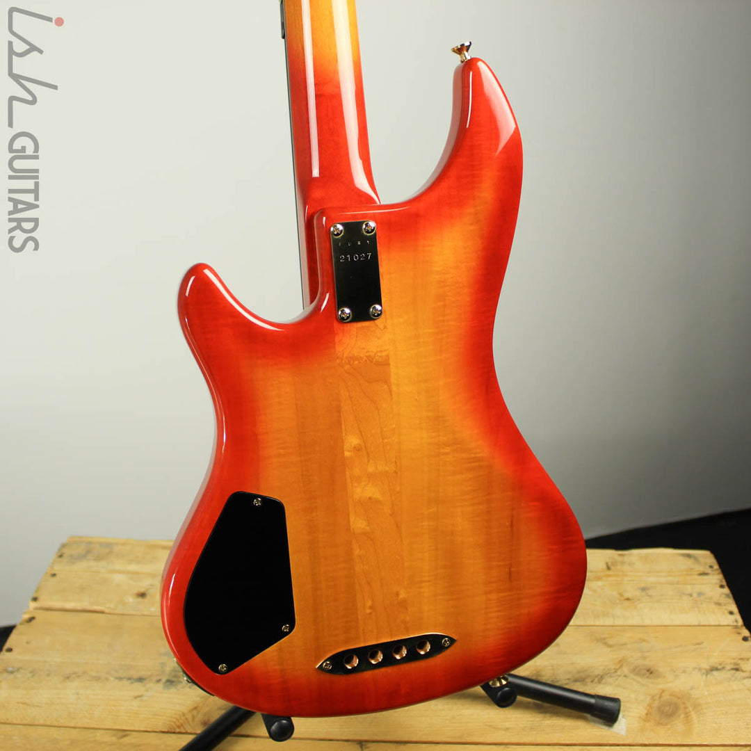 2000’s Fury Tornado Fretless Signed Cherry Sunburst