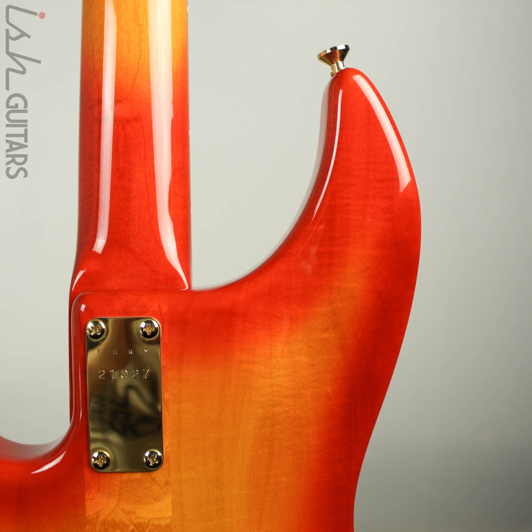 2000’s Fury Tornado Fretless Signed Cherry Sunburst