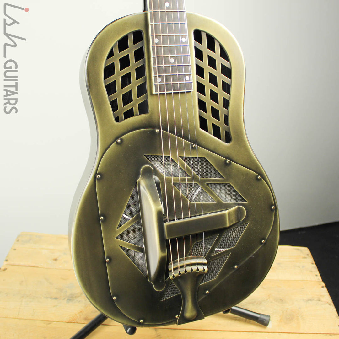 National Reso-Phonic Antique Brass TriCone 