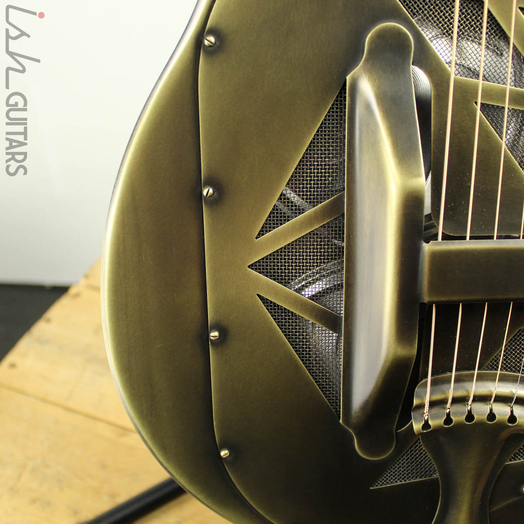 National Reso-Phonic Antique Brass TriCone 