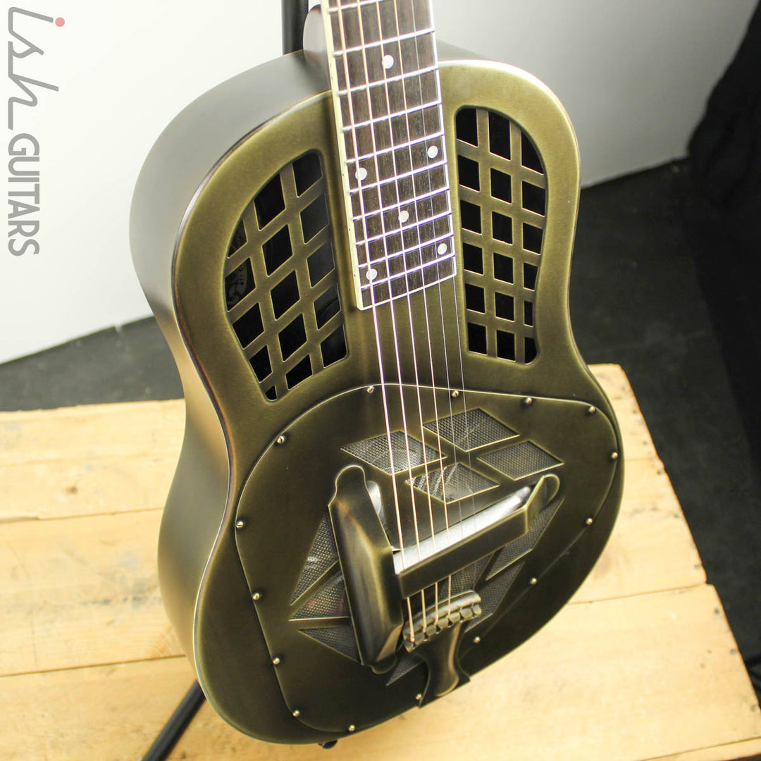 National Reso-Phonic Antique Brass TriCone 